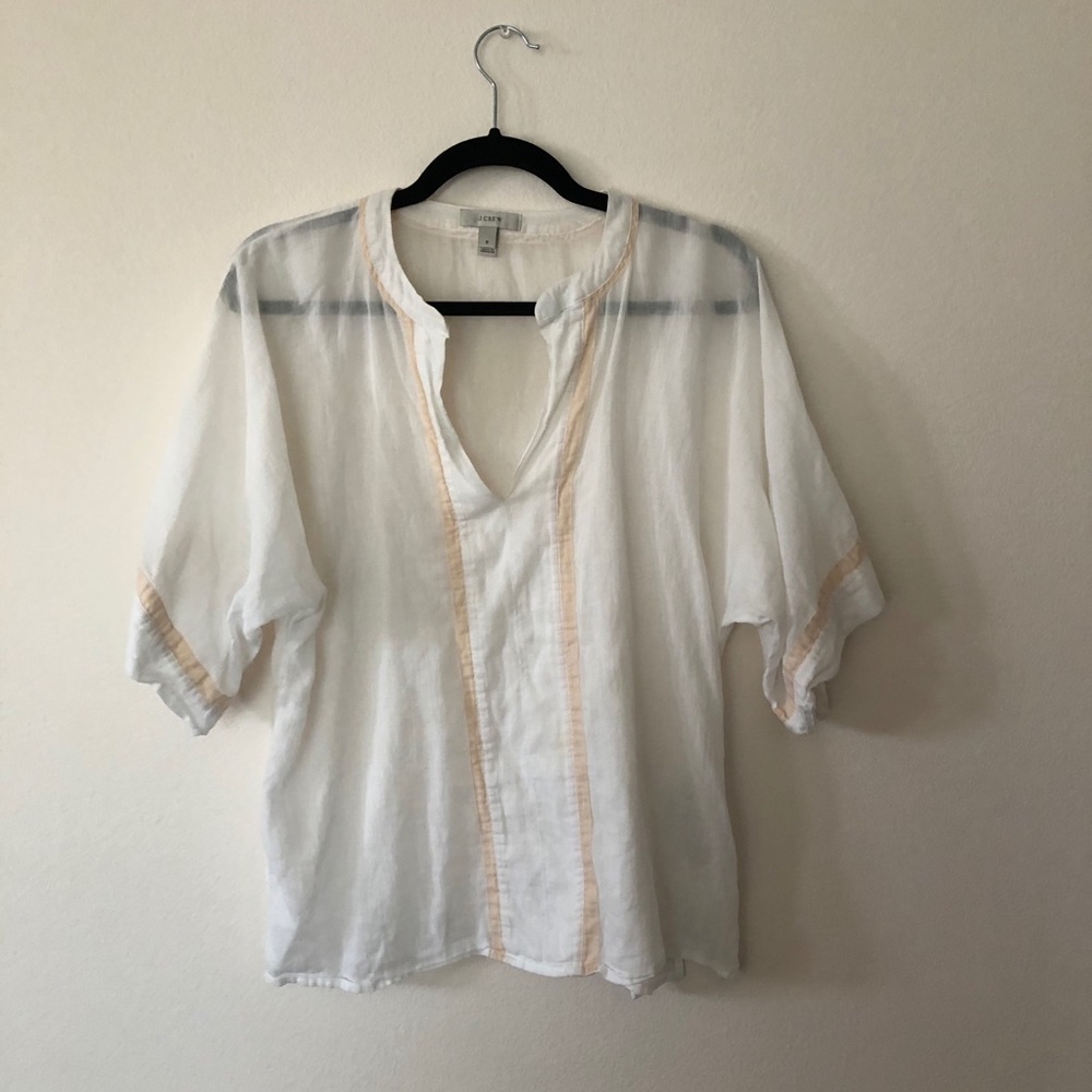 White Sheer JCrew blouse